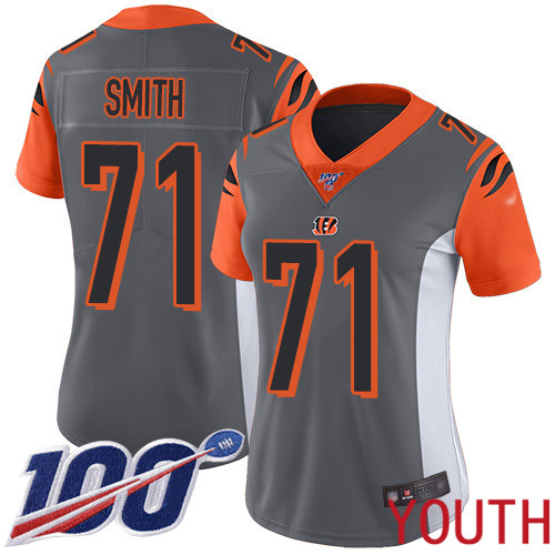 Cincinnati Bengals Limited Silver Youth Andre Smith Jersey NFL Footballl #71 100th Season Inverted Legend